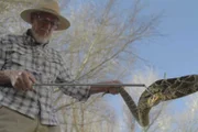 Ed Chapman with an Eastern Diamondback Rattlesnake.