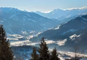 Blick auf die Alpen bei Kitzbühel.