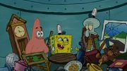 L-R: SpongeBob, Patrick, Squidward