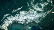 Satellitenbild der Alpenkette.
