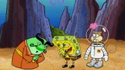 L-R: Master Udon, SpongeBob, Sandy