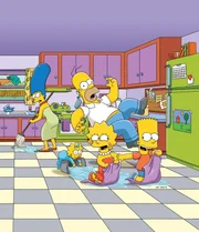 (28. Staffel) - Eine ganz besondere Familie: Maggie (2.v.l.), Marge (l.), Homer (M.), Bart (r.) und Lisa Simpson (2.v.r.) ...