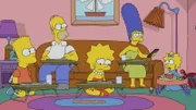 (v.l.n.r.) Bart; Homer; Lisa; Marge; Maggie