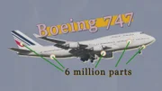 Die Boeing 747 besteht aus 6 Millionen verschiedenen Teilen und wird aufgrund ihrer Größe auch als die Königin der Lüfte bezeichnet.