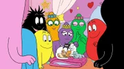 L-R: Barbapapa, Barbahelle, Barbabo, Barbazoo, Barbasophie, Barbabella, Bali und Kätzchen, Barbalala, Barbabravo, Barbamama