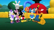 (v. l.) DAISY DUCK, MINNIE MOUSE, MICKY MOUSE, DONALD DUCK, GOOFY, PLUTO
