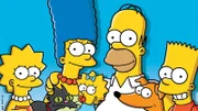 L-R: Lisa, Snowball, Marge, Maggie, Homer, Santa's Little Helper, Bart