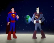 Superman und Bizarro Superman