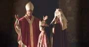 Die Krönung von Friedrich II. (Giorgio Pellegrino) zum König von Sizilien in der Kathedrale von Palermo.