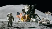 Bildunterschrift: Im Jahr 1969 betrat der US-Amerikaner Neil Armstrong als erster Mensch den Mond.