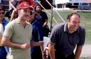 l-r: Artie Bucco (John Ventimiglia), James Gandolfini (as Tony Soprano)