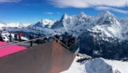 Panoramablick auf Eiger, Mönch und Jungfrau.