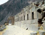 Peru - Ollantaytambo, Mauer eines religiösen Inka-Gebäudes, 15. Jahrhundert.