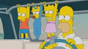 (v.l.n.r.) Bart; Maggie; Lisa; Homer