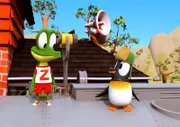 Zacki versteht Jonathans Wunsch, als Pinguin auch mal fliegen zu wollen. Das pfiffige Krokodil Zacki kann Jonathans Wunsch bestimmt erfüllen.