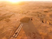 Luftaufnahme der nubischen Pyramiden