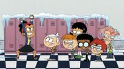 v.li.: Principal Ramirez, Lincoln, Liam, Stella, Clyde, Zach, Rusty