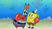 L-R: Mr. Krabs, SpongeBob SquarePants