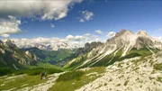 Wandern in den Dolomiten.
