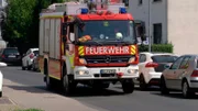 Einsatzwagen der Feuerwehr Gießen. Die Gießener Feuerwehr ist jedes Jahr in 1.800 Einsätzen aktiv.