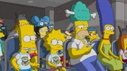 (v.l.n.r.) Bart; Lisa; Homer; Marge
