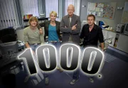 Heute feiern (v.l.n.r.) Robert Ritter, Alexandra Rietz, Michael Naseband und Gerrit Grass ihre 1000. Sendung. Herzlichen Glückwunsch!