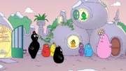 L-R: Barbamama, Barbabravo, Barbazoo, Barbabo, Barbasophie, Barbabella, Barbalala, Barbahelle, Barbapapa