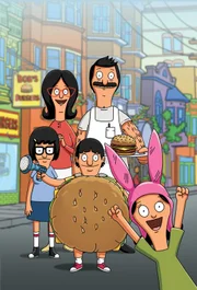 (1. Staffel) - Eine Familie der besonderen Art: Bob (hinten r.), Linda (hinten l.), Louise (vorne r.), Gene (vorne M.) und Tina (vorne l.) ...