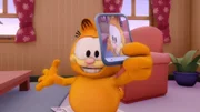 Garfield hat Jons neues Smartphone als Spielzeug entdeckt und dreht einige Videos damit. Er filmt Jon bei ein paar tollpatschigen Situationen.