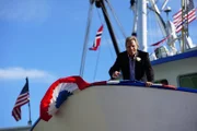 From the bow of the Northwestern, Captain Sig Hansen welcomes guests to the wedding of his daughter Mandy.