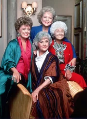 L-R: Blanche Devereaux (Rue McClanahan) , Rose Nylund (Betty White), Dorothy Zbornak (Bea Arthur) and Sophia Petrillo (Estelle Getty)