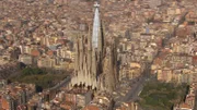 Barcelona, Spain - 3D reconstruction of the towers of Sagrada Familia.
