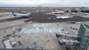 Blick auf den Frankfurter Flughafen.