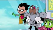 v.li.: Robin, Cyborg, Beast Boy