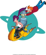 (6. Staffel) - (v.l.n.r.) Leela, Bender und Fry starten in den Weltraum, um ihn zu erkunden.