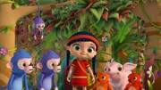 Wissper und die Tiere im Wald singen ein Schlaflied für den kleinen Bären Honey.