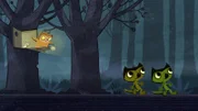 In der "Sendung mit dem Elefantenâ€ś sind zwei kleine Wölfe nachts im Wald unterwegs.