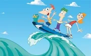 L-R: Perry, Phineas, Ferb und Candace