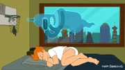 Bender versucht als Geist mit allen Mitteln, Fry durch einen Schock zu Tode zu bringen, was ihm auch fast  gelingt.