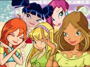 L-R: Princess Bloom, Musa, Princess Stella, Tecna, Flora.