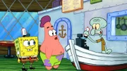 L-R: SpongeBob, Patrick, Squidward