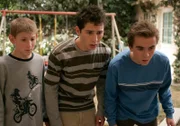 v.li.: Dewey (Erik Per Sullivan), Reese (Justin Berfield), Malcolm (Frankie Muniz).