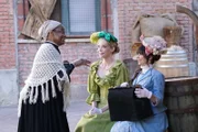 l-r: Bebe Drake as Harriet Tubman, Riki Lindhome, Natasha Leggero