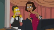 Auf der Suche nach Grampa (l.) finden Homer und Marge heraus, dass er mal mit der Sängerin Rita LaFleur (r.) verheiratet war ...