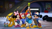L-R: Pluto, Minnie, Daisy, Donald Duck, Mickey Mouse and Goofy (in the back)