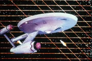 Das Star Trek Raumschiff "U.S.S Enterprise in space"