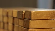 Bars of stacked gold.