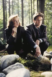 Bei ihren Ermittlungen am Okobogee-See, wo Ruby Morris verschwunden ist, stoßen Mulder (David Duchovny, r.) und Scully (Gillian Anderson, l.) auf mehrere schockierende Hinweise ...