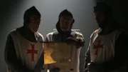 The Knights Templar reading a scroll.