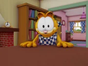 Garfield ist zu dick, das sagt jedenfalls die neue sprechende Waage von Liz. Er kriegt eine Diät verordnet.
